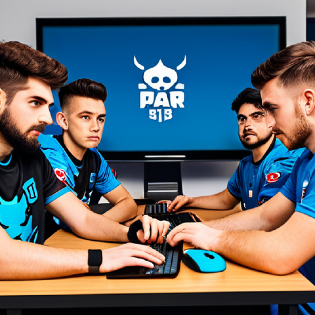 Strategic Brawl Stars Team**

"A professional Brawl Stars team, fully clothed in team jerseys, collaborating around a table with laptops displaying game statistics, modern gaming setup, focused expressions, demonstrating teamwork and analysis, safe for work, appropriate content, family-friendly, perfect anatomy, correct proportions, well-formed hands, professional quality, natural lighting, modest attire."

**