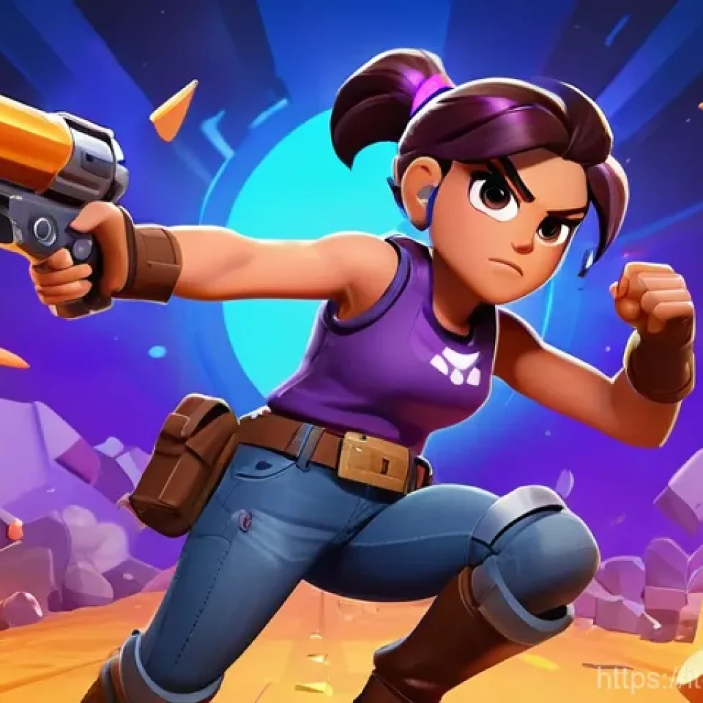 브롤스타즈 캐릭터 밸런스 패치 내역 - **Prompt: Shelly's Super Shotgun Impact**
    "A dynamic and vibrant illustration featuring Shelly, ...