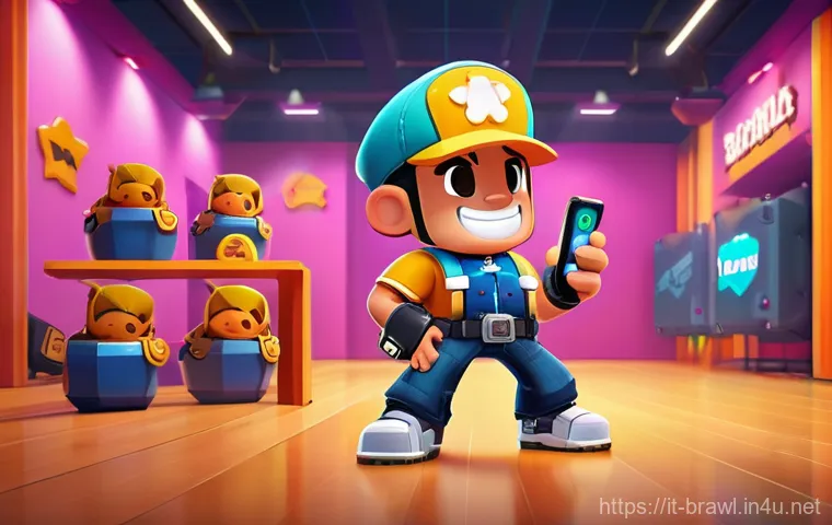 브롤스타즈 친구 초대 리워드 - **Prompt: Welcoming a New Brawler with Rewards**
A vibrant, dynamic illustration depicting a che...